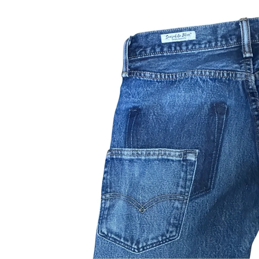 Levi's x Sausalito Blue Upcycled Patchwork 501 Denim Blue Jeans Size 29 x 30 - Picture 5 of 8